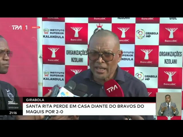 Girabola - Santa Rita perde em casa diante do Bravos do Maquis por 2-0