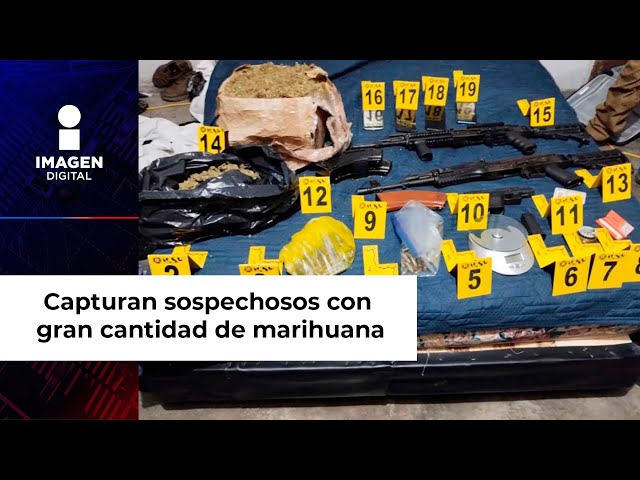 Caen dos regios con 90 kilos de marihuana tras cateo en casa de NL