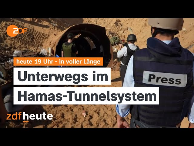 heute 19:00 Uhr 07.01.2024 Tunnelsysteme der Hamas, Bauernproteste, Putin empfängt Angehörige