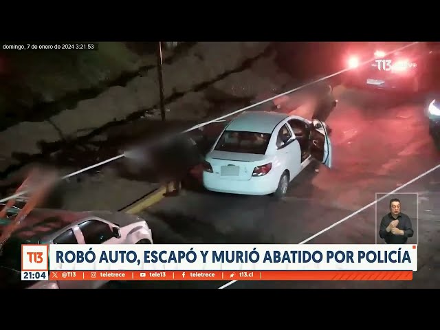 Robó auto, escapó y murió abatido por la policía