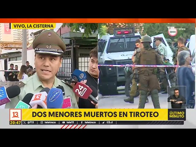 Dos menores muertos en tiroteo en La Cisterna