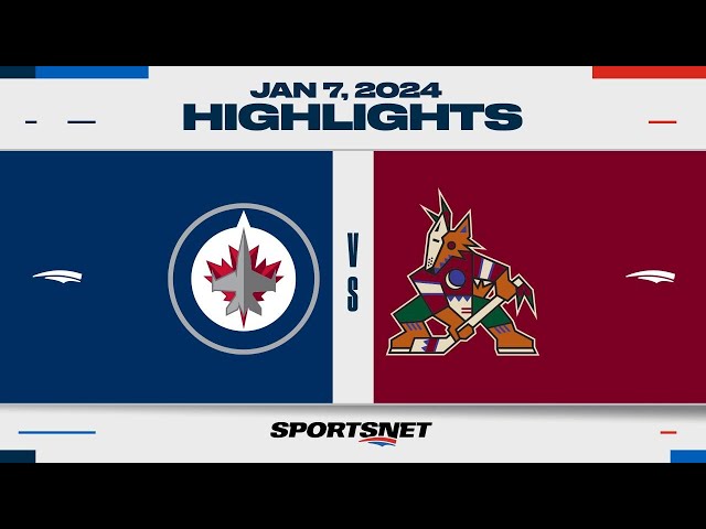 NHL Highlights | Jets vs. Coyotes - January 7, 2024