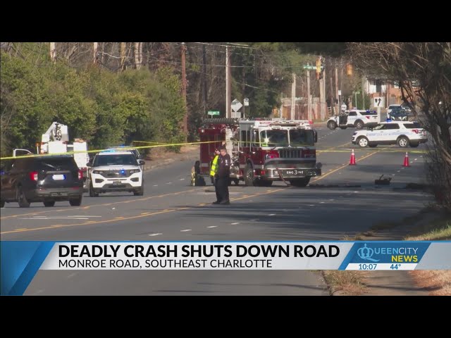 Road closed following deadly wreck in southeast Charlotte: CMPD