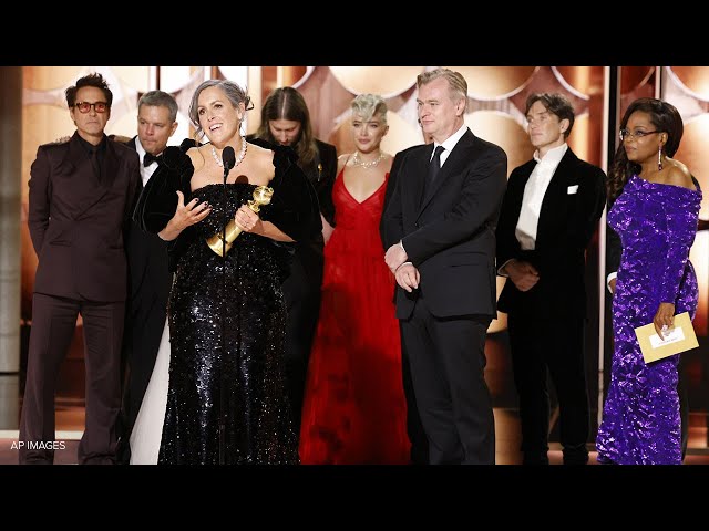 "Oppenheimer" dominates at Golden Globes