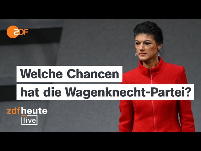 Wagenknecht stellt Köpfe und Programm vor | Pressekonferenz und Analyse bei ZDFheute live