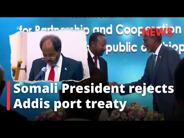 Somali president signs law voiding Addis port treaty