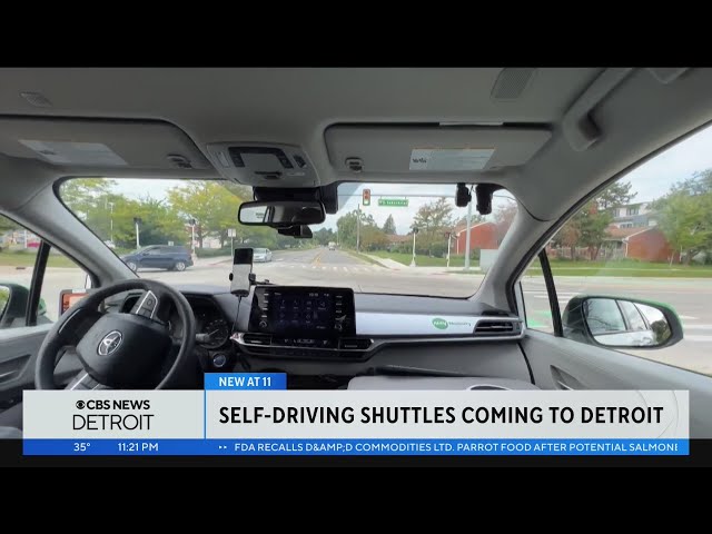 Behind the wheel of Detroit's new self-driving shuttle program