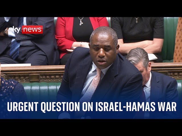 Watch live: Urgent Question in the House of Commons on the situation in Gaza