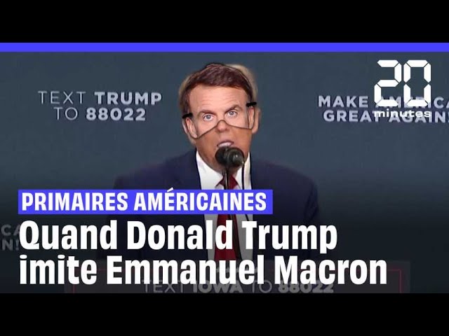 Donald Trump imite (et se moque) d'Emmanuel Macron lors d'un meeting