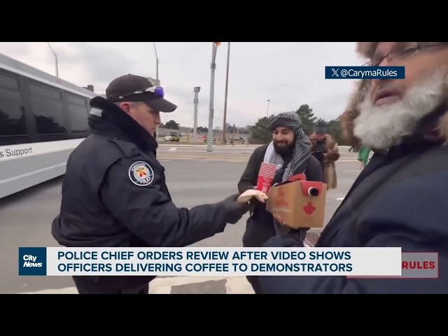 Toronto Police Chief orders review after video shows officers delivering coffee to demonstrators