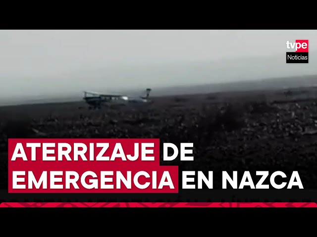 Ica: avioneta aterrizó de emergencia en pampas de Nazca