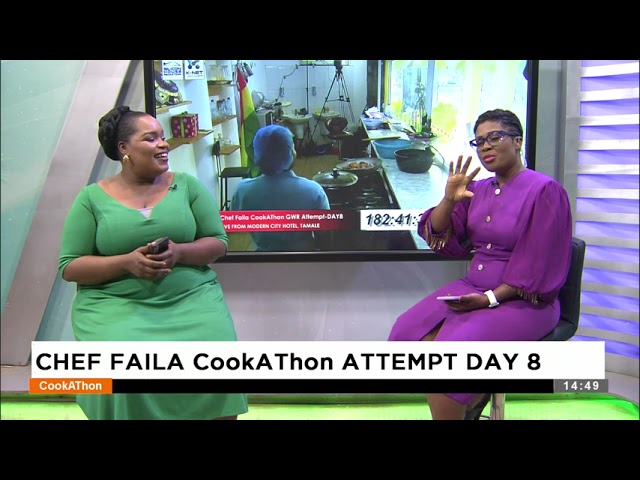 Chef Faila Cook-A-Thon Attempt Day 8 - Adom TV (8-1-24)