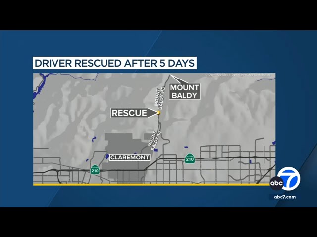 Woman rescued after being trapped for 5 days in crashed pickup truck near Mt. Baldy