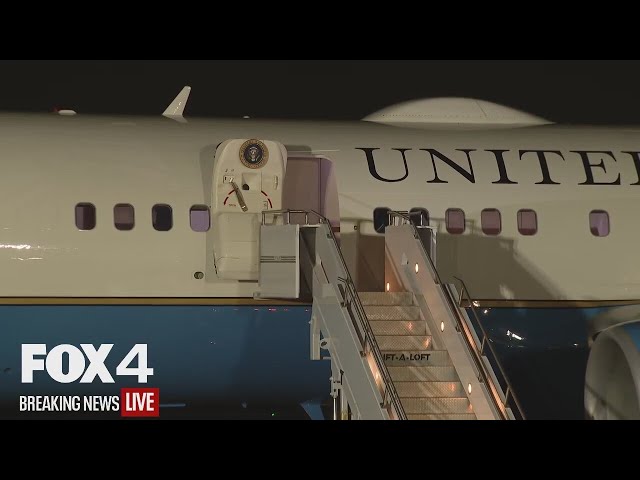 President Joe Biden arrives in Dallas for Eddie Bernice Johnson's prayer service