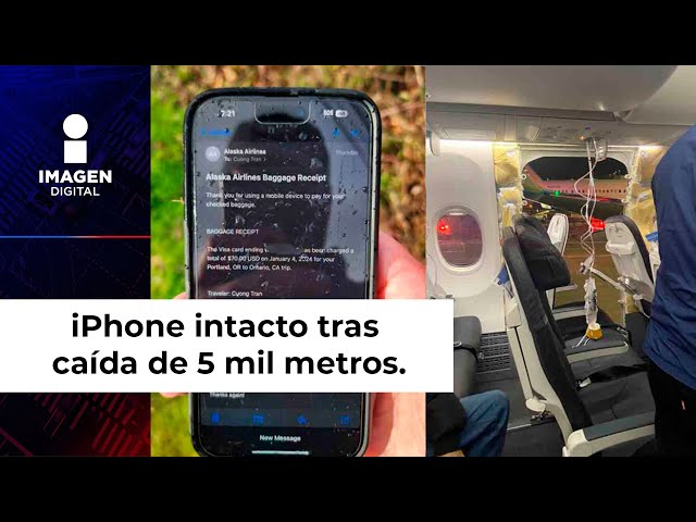 Hallan iPhone intacto tras una caída de 5 mil metros desde un vuelo de Alaska Airlines