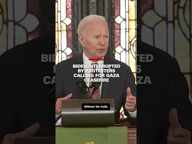 Biden interrupted by protesters calling for Gaza ceasefire