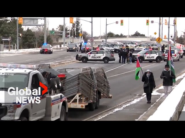 Pro-Palestinian protests disrupt public events in Toronto over weekend