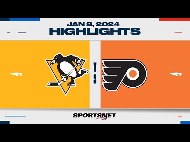 NHL Highlights | Penguins vs. Flyers - January 8, 2024