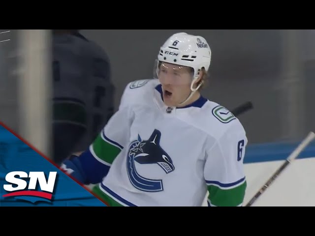 Canucks' Brock Boeser Makes A Slick Move In Tight To Pot His 25th Goal Of The season