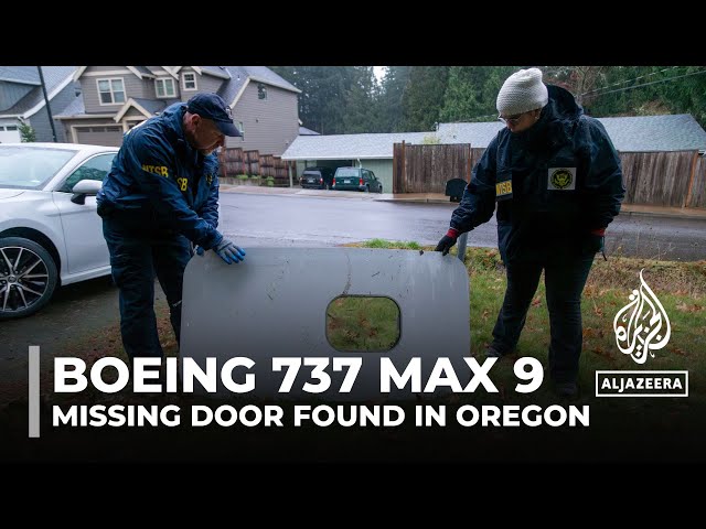 Missing door part of Alaska airlines aircraft found in garden of home in Oregon