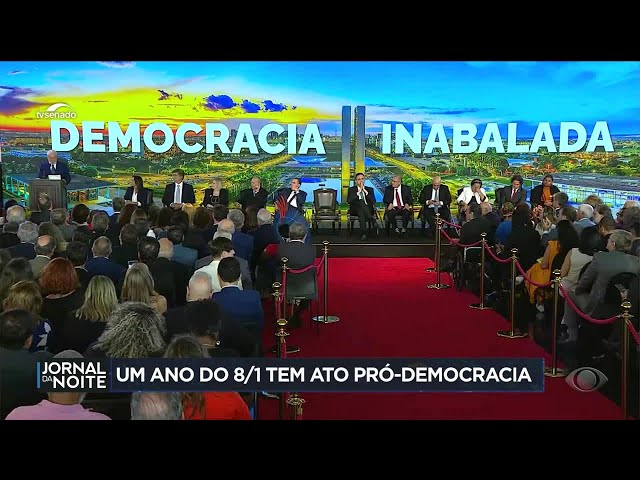 Um ano do 8/1 tem ato pró-democracia em Brasília