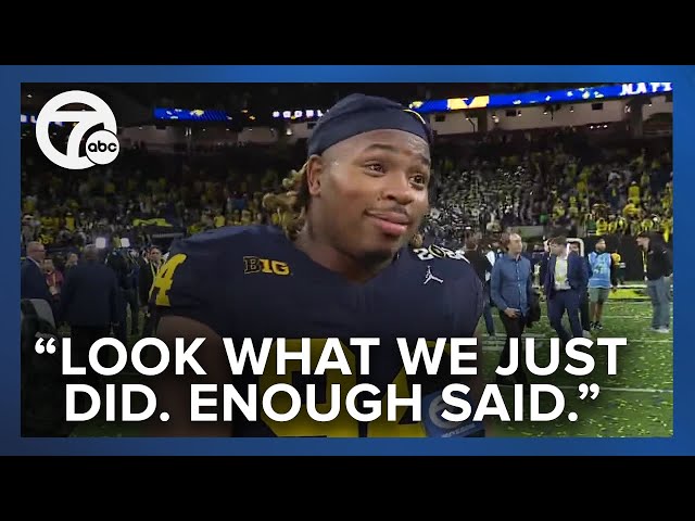 Michigan DL Kris Jenkins after national championship win: 'Look what we just did, enough said&#