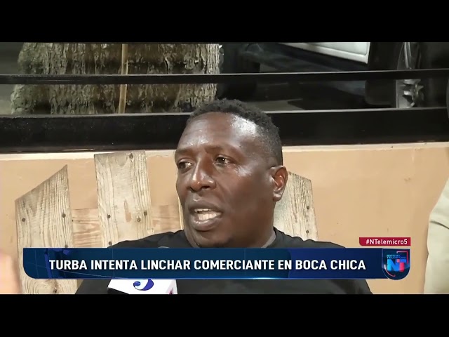 Turba intenta linchar a  comerciante en Boca Chica