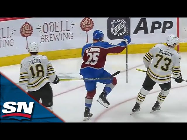 Avalanche's Logan O'Connor Strips Puck And Finishes Top Shelf vs. Bruins