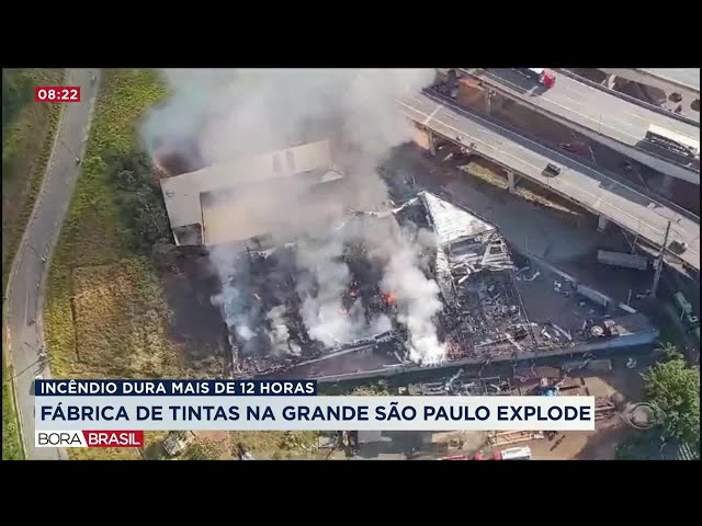 Fábrica de tintas explode em Embu das Artes, na Grande SP