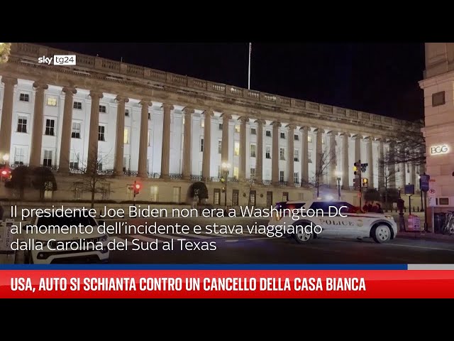 Usa, auto si schianta contro un cancello della Casa Bianca