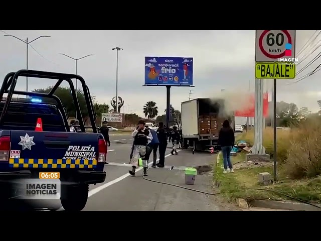 Se registran bloqueos carreteros y quema de vehículos en Celaya