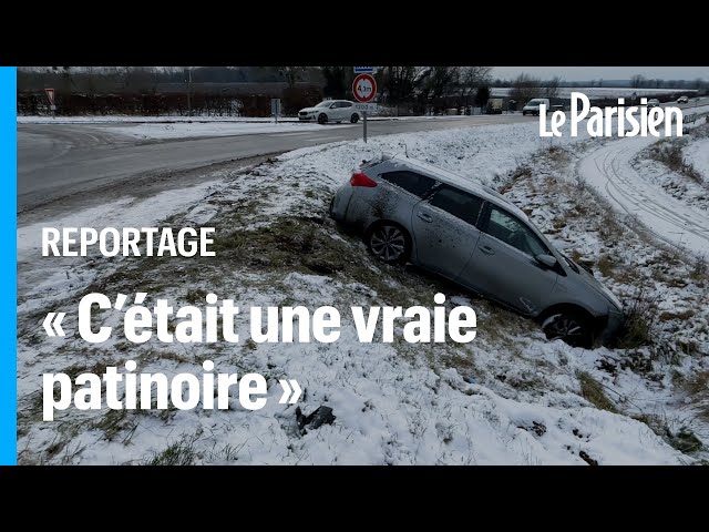 « Je me suis pris un bus » : la neige et le verglas ont fait de la casse en Île-de-France