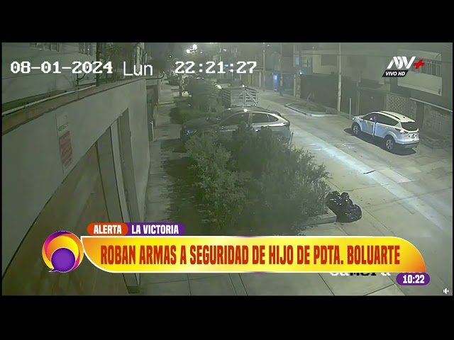 Roban armas a seguridad de hijo de presidenta Dina Boluarte