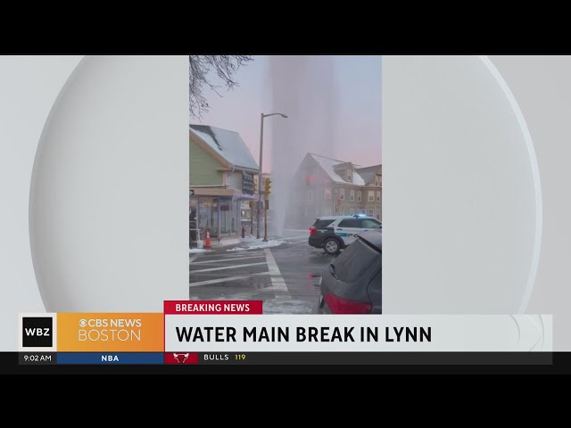 Lynn water main break floods streets during morning commute