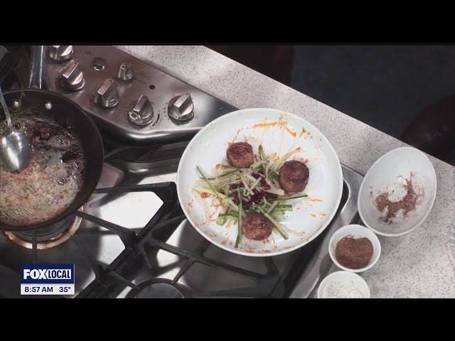"Chopped" winner Davante Burnley cooks up jerk scallops, talks about time on Food Network