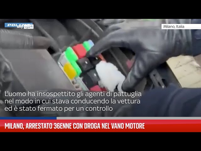 Milano, arrestato 36enne con droga nel vano motore