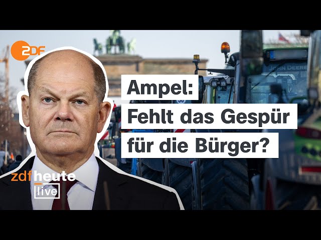 Bauernproteste und Unzufriedenheit: Warum die Regierung Vertrauen verliert | ZDFheute live