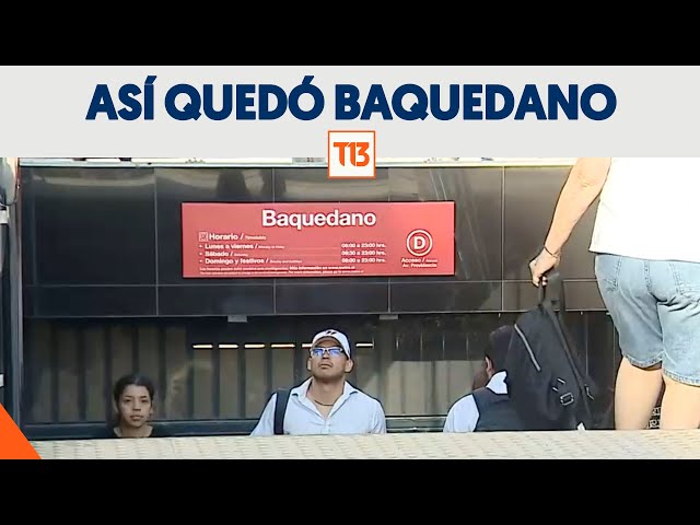 Así quedó el acceso a la estación de Metro Baquedano que estaba cerrada desde 2019