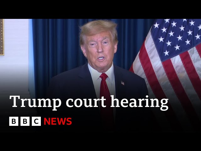 Donald Trump speaks following appeals court hearing on presidential immunity claim | BBC News