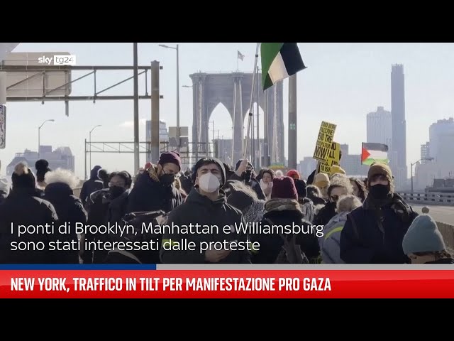 New York, traffico in tilt per manifestazione pro Gaza