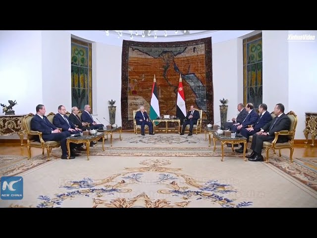 Egyptian, Palestinian leaders discuss Gaza conflict, Palestinian issue