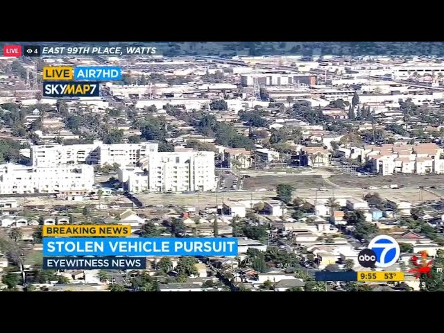 Police are in pursuit of vehicle in South L.A.