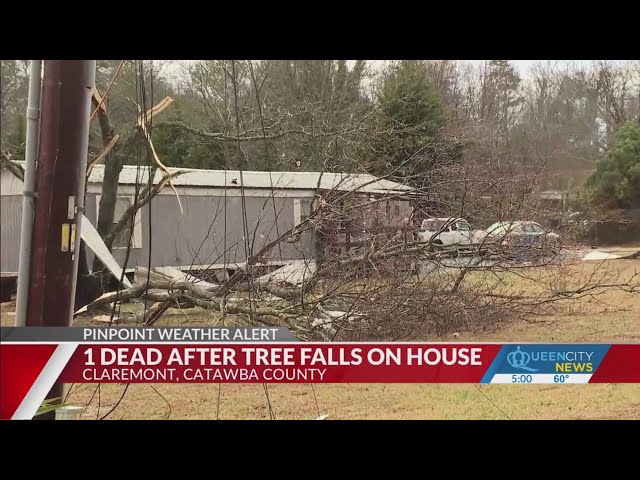 1 dead, 2 injured after tree falls on house in Claremont