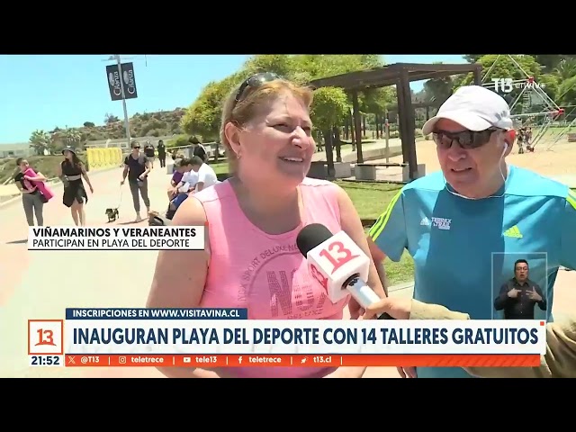 Inauguran la Playa del Deporte 2024 en Viña del Mar: conoce los talleres y disciplinas que tiene