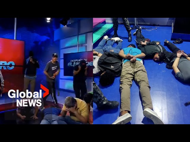 Ecuador: Gunmen storm TV studio live on air, police arrest 13 suspects