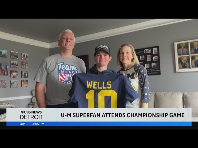 Michigan teen traveling with U of M football celebrates team championship