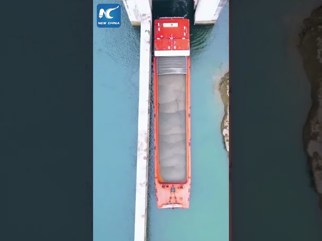 Shiplift at hydropower station on China's Wujiang River