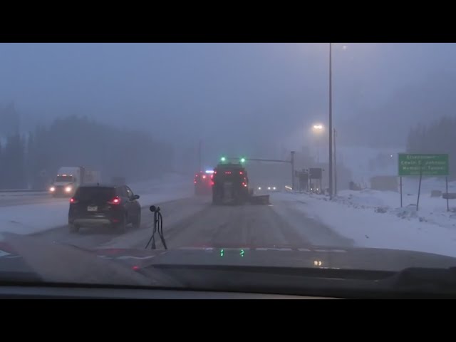 Snow hits the Colorado I-70 mountain corridor