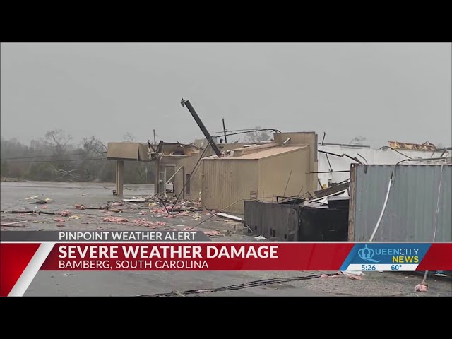 Antique store damaged in Bamberg storms