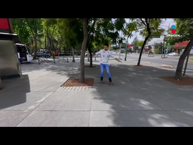 Alain Arteaga aprendió a rodar en patines